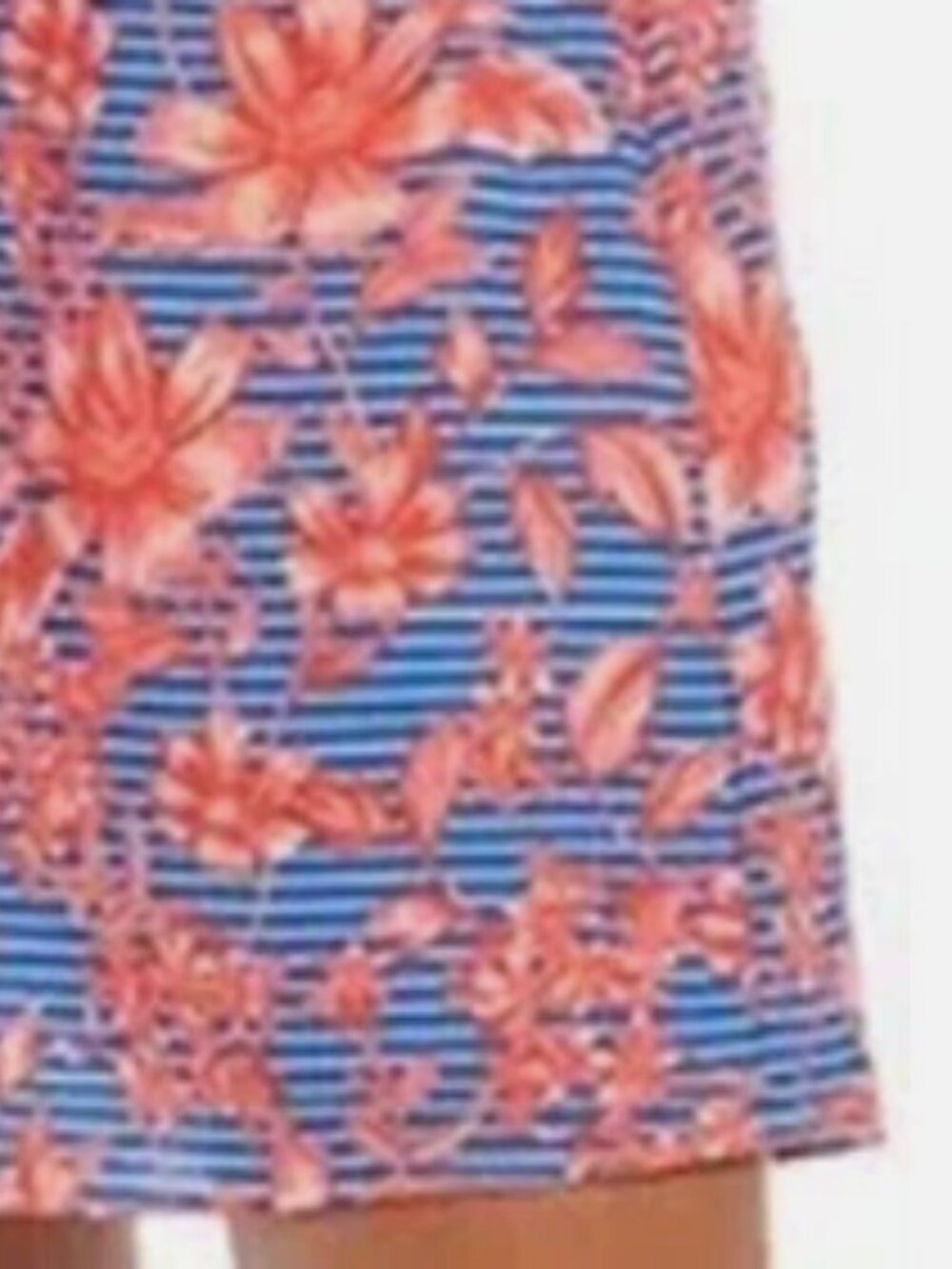 Belle Badgley Mischka "Delilah" Tropical Floral Cross-Over Halter Dress - Picture 8 of 11